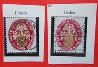 DeuRe xx28 - Deut. Nothilfe Wappen "Baden/Lübeck",gestemp Bayern - Selb Vorschau
