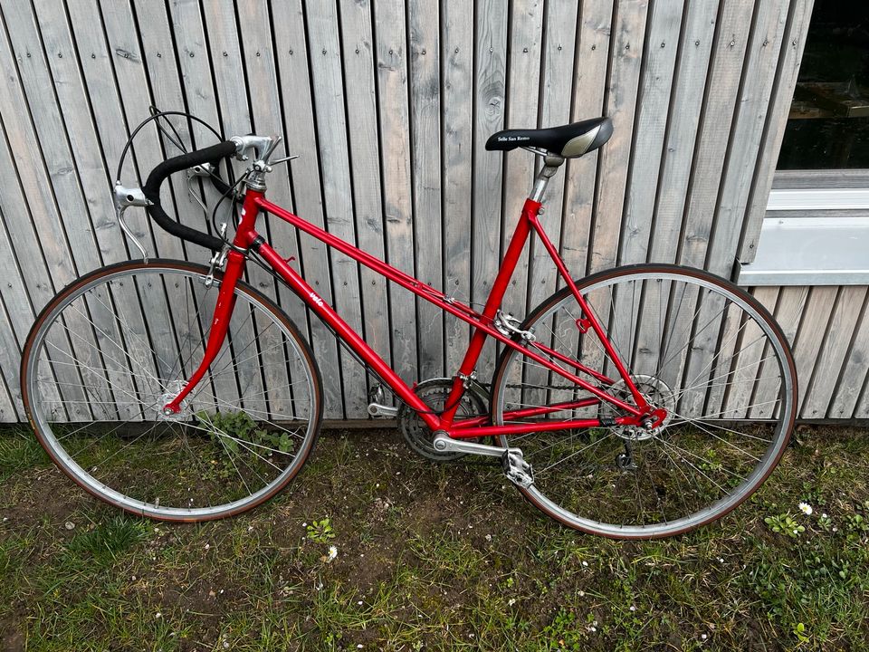 Retro bike Fahrrad klassiker Damen Rennrad Velo Schauff rot in Muggensturm