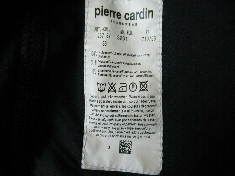 PIERRE CARDIN Stretch Jeans schwarz große Kurzgröße 33 in München