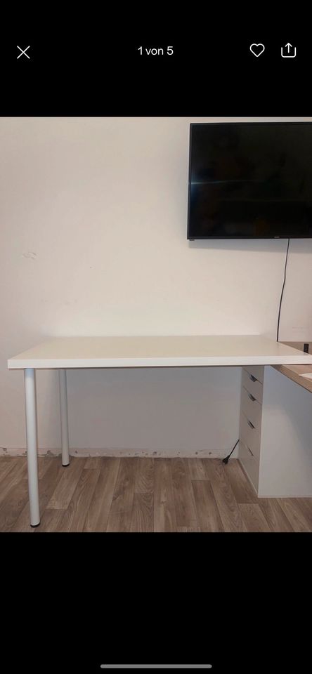 Schreibtisch Platte und Füße 120x60 LAGKAPTEN Ikea in Hamburg