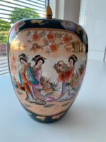 Große China Vase Gefäß mit Deckel Deko Interieur goldverziert e Baden-Württemberg - Rottweil Vorschau