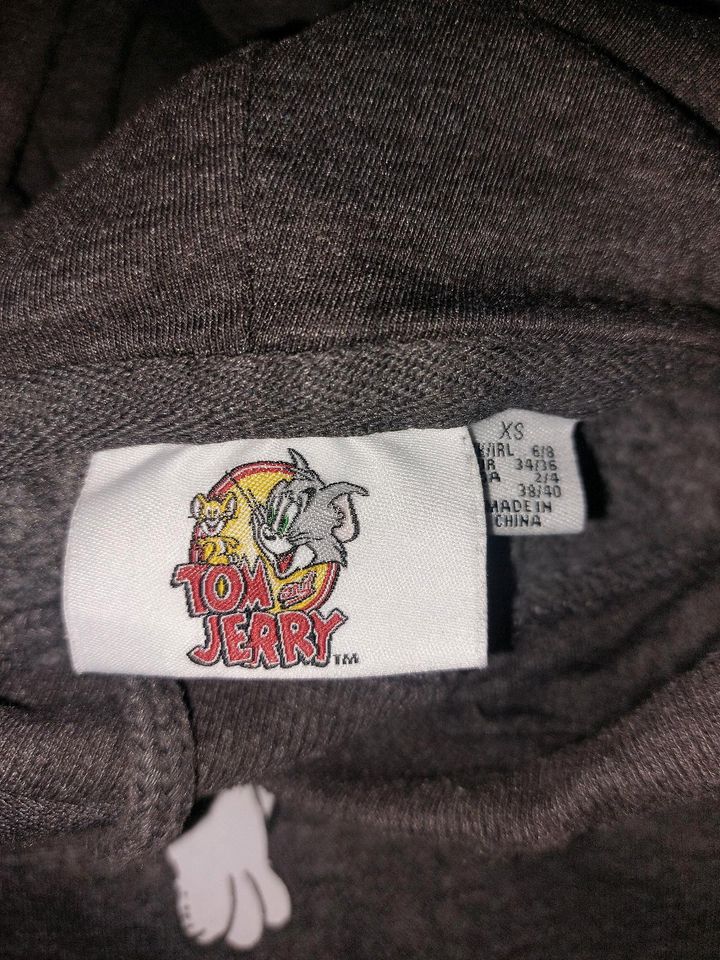 Hoodie Kapuzenpulli grau Tom & Jerry Primark Gr. XS wie neu in Wiesbaden