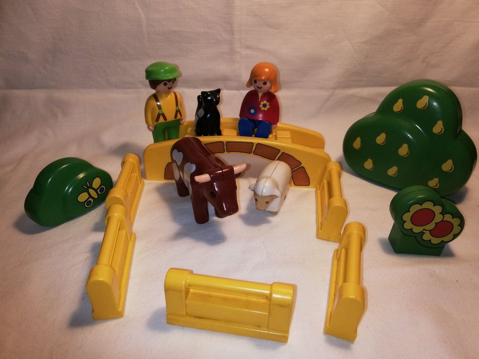 Playmobil 123 Bauernhof Set Tiere Figuren Zäune Brücke Konvolut in Leverkusen