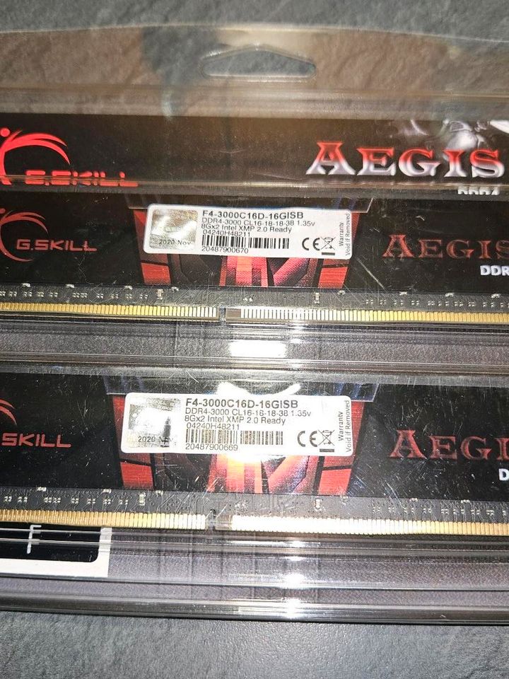 G.Skill Aegis DDR 4 RAM Speicher 2× 8GB in Klettgau