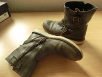 Braune Hip echt Leder Stiefelletten mit Schnallen 37 Bikerboots Nordrhein-Westfalen - Uedem Vorschau