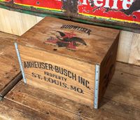 USA BUDWEISER ANHEUSER BUSCH INC US BEER KISTE HOLZKISTE BIER BBQ Nordrhein-Westfalen - Hamm Vorschau