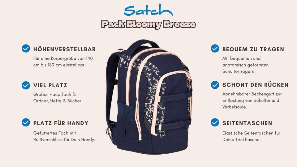 Satch Schulrucksack Neuwertiger Zustand in Beckum