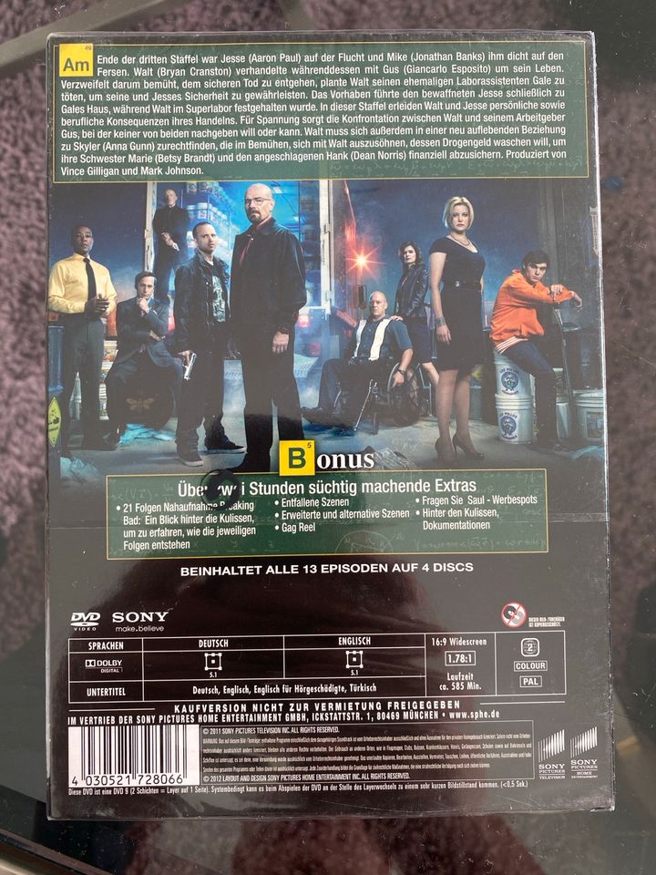 DVD Breaking Bad, 4.Staffel, neu, OVP in Nastätten