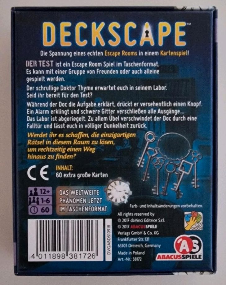 Deckscape - der Test (Abacus Spiele) in Achim