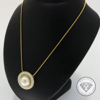 M*184109 WERT 9.350,- Perlen Brillant Collier 750 Gold 41 cm XXYY Essen - Karnap Vorschau