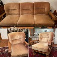 3er Couch mit 2 Sesseln (gebraucht, vintage) Düsseldorf - Garath Vorschau