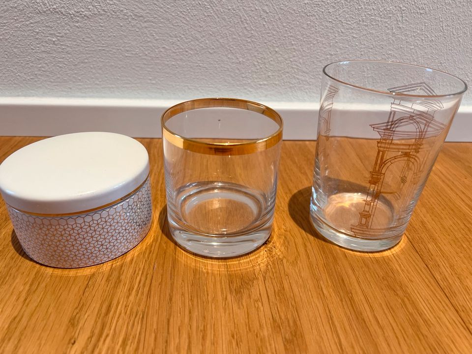 Deko Set Gläser und Porzellan Dose H&M Home in Kißlegg