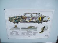 Mercedes W 126 Lehrtafel / Schautafel - Karosserie DINA 1 Baden-Württemberg - Ammerbuch Vorschau