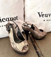 ASOS peep toe Sandalen Plateauabsatz Schlangenmuster pumps (€65) Frankfurt am Main - Gutleutviertel Vorschau