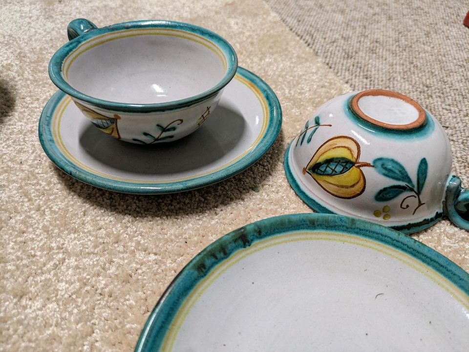 Keramik Tee-Set 10-teilig handgefertigt in Gokels