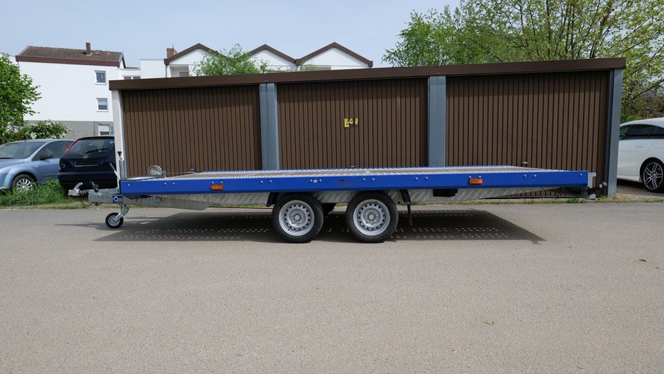 Mieten 2700kg Pkw Anhänger Trailer Plattform Anhänger 4,5m in Nauheim