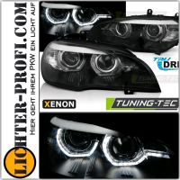 Xenon LED TFL Angel Eyes Scheinwerfer schwarz für BMW X5 E70 07- Hessen - Calden Vorschau