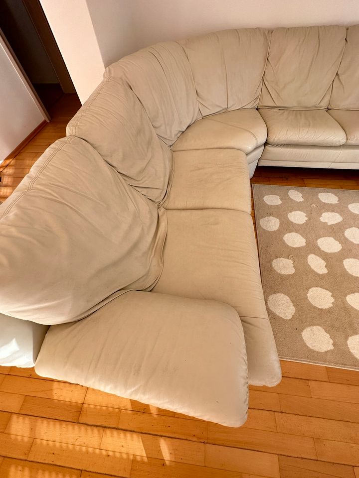 Ledersofa beige in München