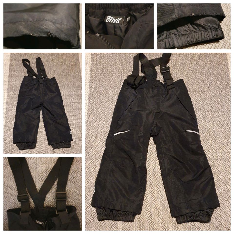 Schneehose, Thermohose, Matschhose, Crevit, schwarz,Gr. 86/92 in Essen