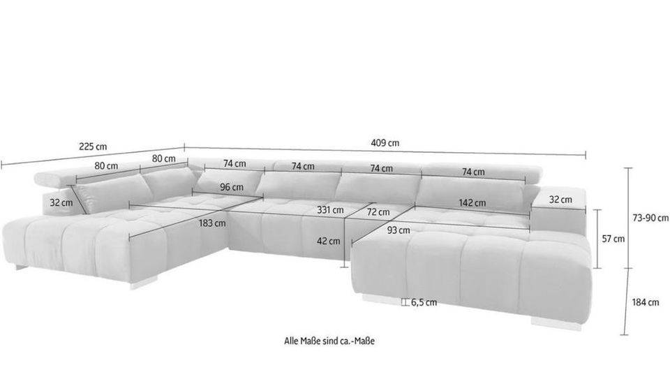 Wohnlandschaft ( U Form Couch)  6Monate alt mit Garantie in Wuppertal