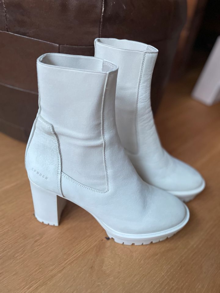 Copenhagen Studios | Absatz Stiefelette | creme-weiß | Leder | 38 in Mainz