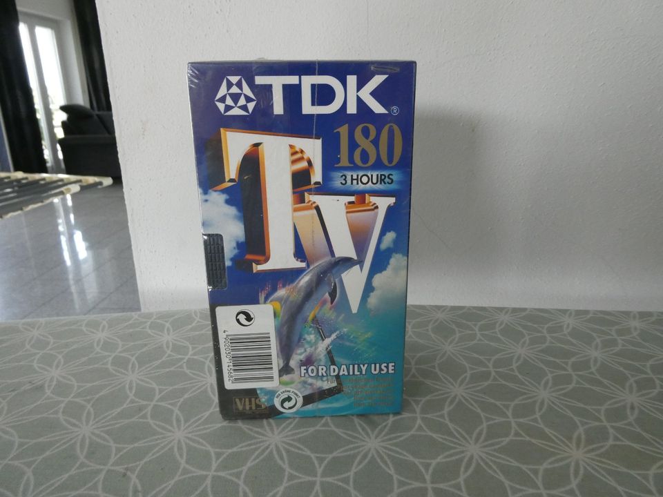 3 TDK 180 Video Kassetten VHS NEU OVP in Mitterteich