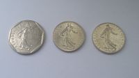 Aus Nachlass, 3 Münzen Frankreich, 2 x 1 Franc, 1x 2 Franc Niedersachsen - Twistringen Vorschau