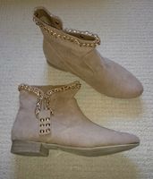 Neu Stiefelette hellbraun beige nude gold flach Ankle Boots 38 Chemnitz - Zentrum Vorschau