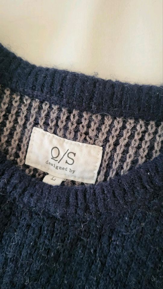 QS Wolle Strick Pullover L 50 Schurwolle Pulli in Hamburg