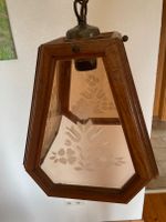 alte Lampe Holz Glas Hessen - Homberg (Efze) Vorschau