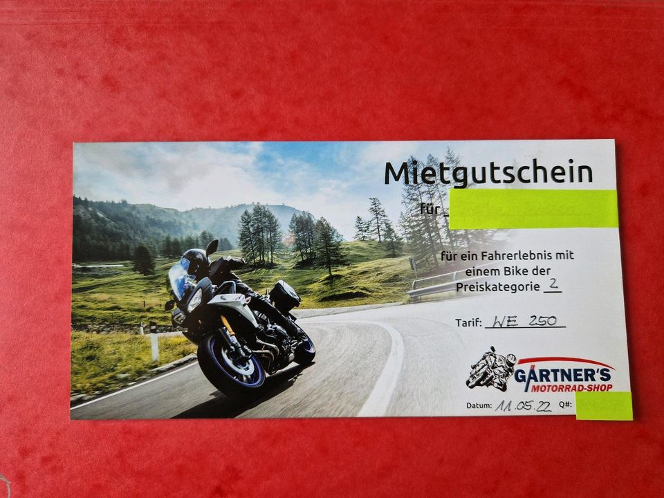 Gutschein Motorrad Motorradfahren bei Gärtner Yamaha in Dresden