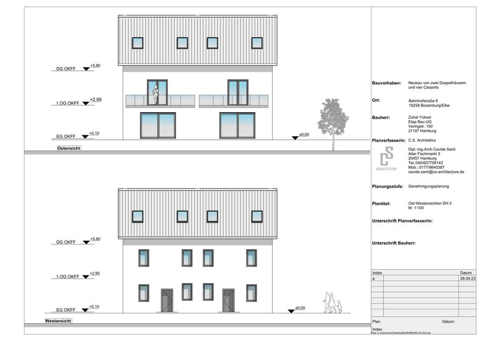 Baugrundstück  für  zwei genehmigte Doppelhäuser in Boizenburg/Elbe