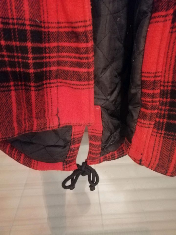 Hollister Wolljacke Mantel Winterjacke schwarz rot Größe L super in Oberhausen