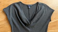 Graues Strickkleid kurzarm Wasserfall Land's End Größe M-L Hessen - Gießen Vorschau