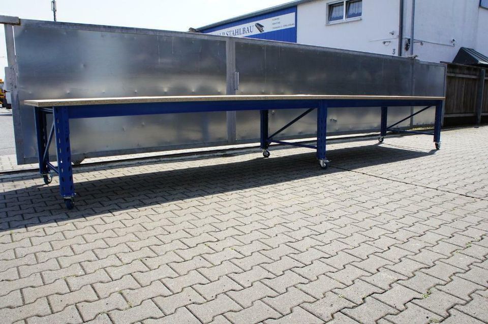 Arbeitstisch Packtisch Werkbank - fahrbar 6000 x 1200 x 940 mm h in Frankenthal (Pfalz)