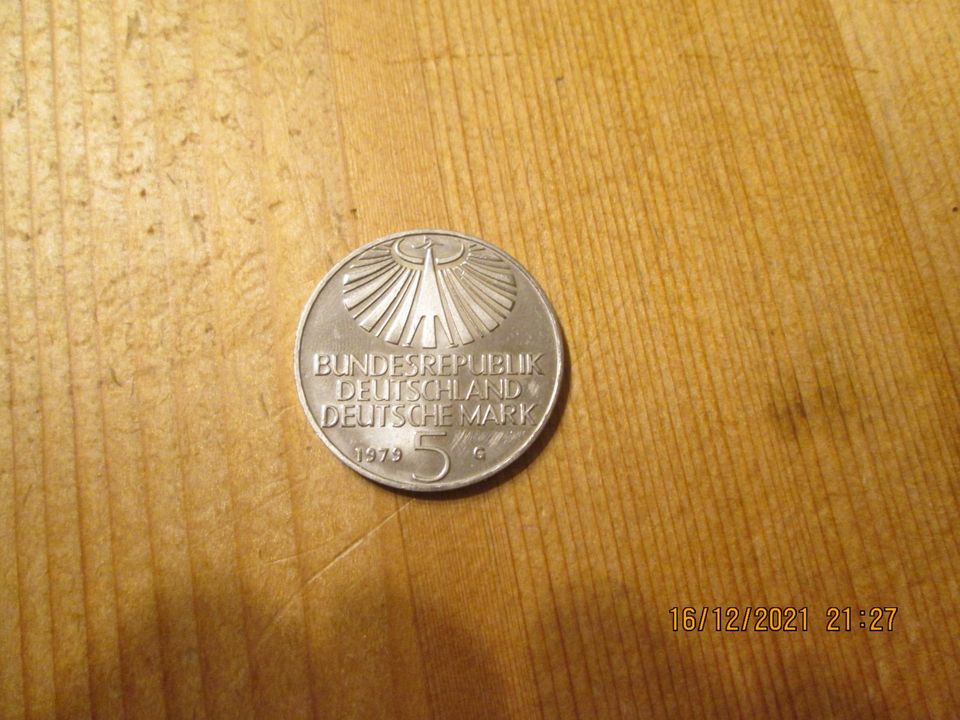 alte 5 DM Münzen 1976-1979 in Albig