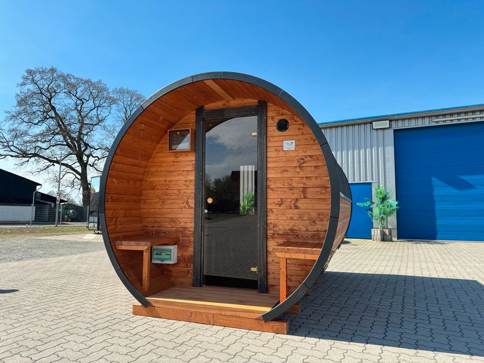 Gartensauna 3x2.35m SOFORT ✅ Fasssauna Elektroofen Montiert Sauna in Stuhr