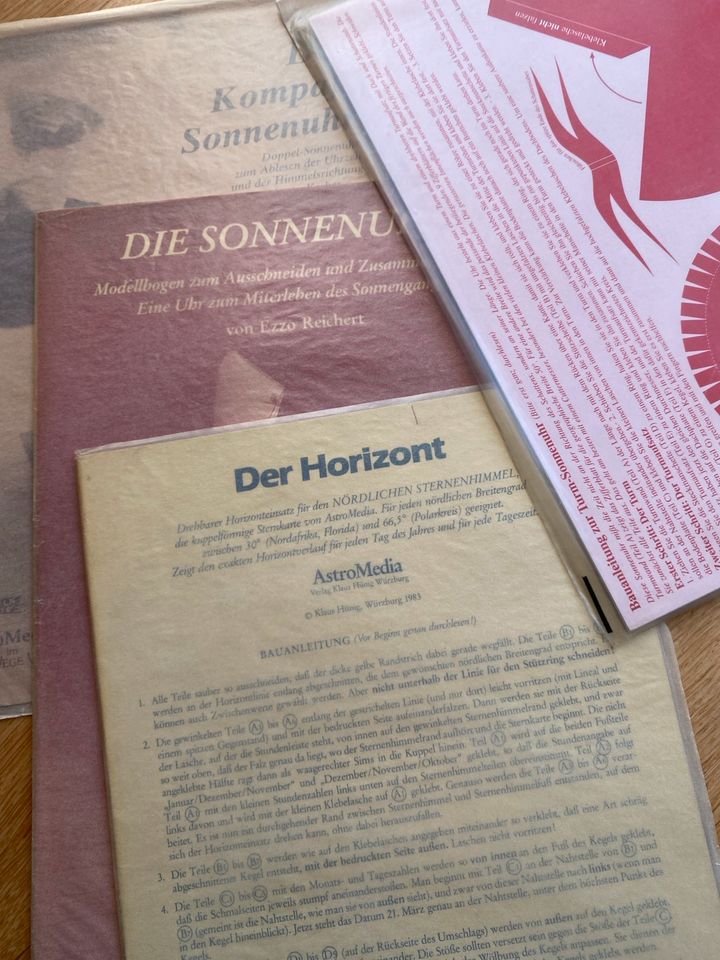 Bastelbogen: Sonnenuhr, Horizont, Kompass, Uhr in Lüneburg