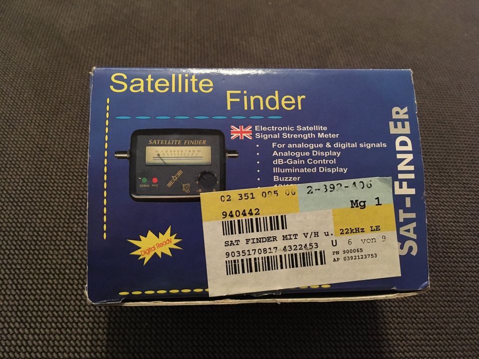 Analoger Satelliten-Finder, unbenutzt, mit Anleitung in Tirschenreuth