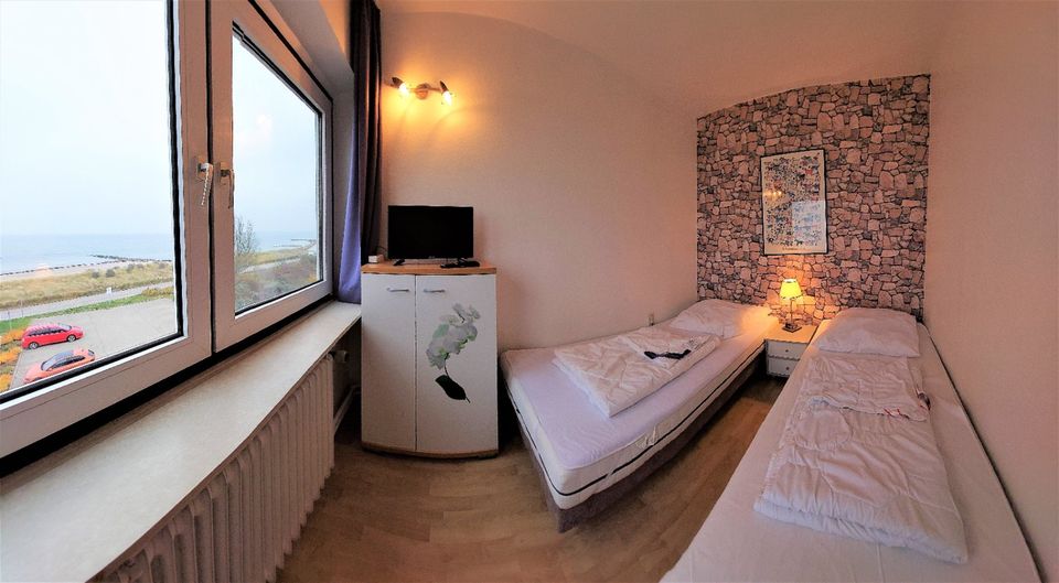 TOP⚓Ferienwohnung am Strand mit 100%Ostseeblick.Wlan.frei 17-24.6 in Heiligenhafen 