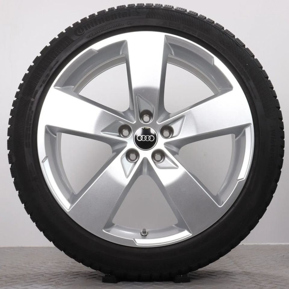 Winterräder 20 Zoll Audi A6 S6 4K C8 Original Felgen 4K0601025K Winterreifen 255/40R20 101W XL (Extra Load), AO (Audi-Original) Continental Winter Contact TS 850 P 5-Arm Design Silber 8.5x20ET43 5x112 in Gefell