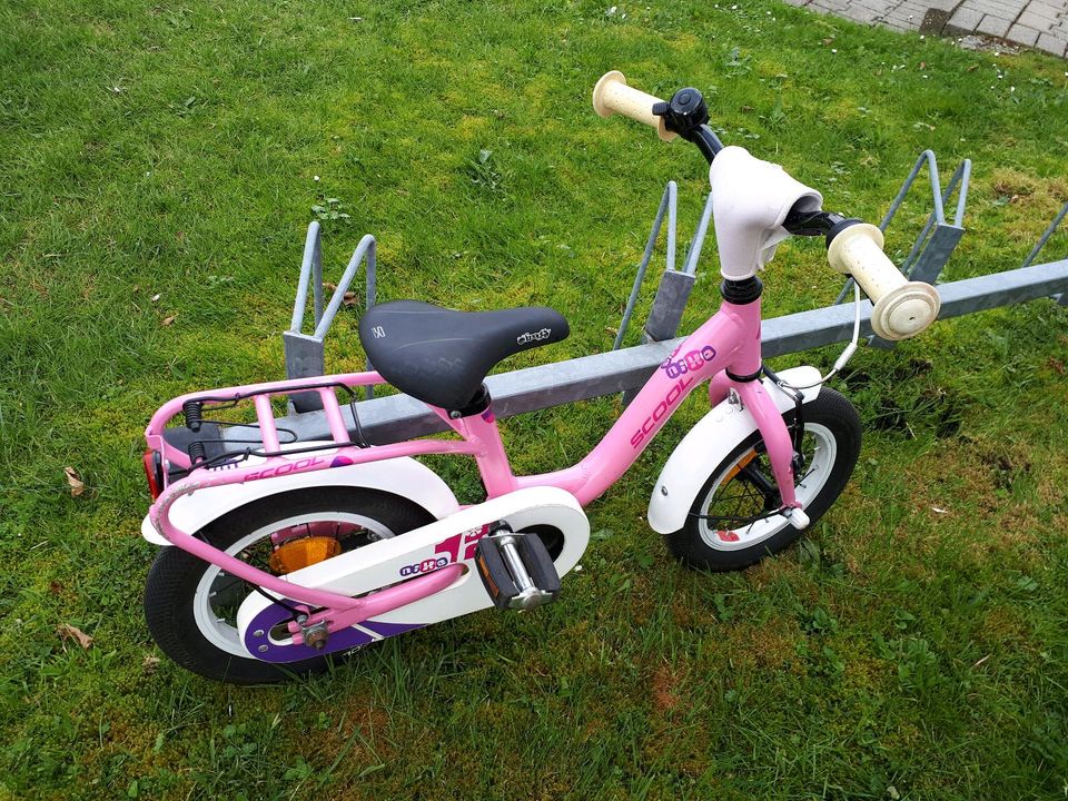 Kinderfahrrad 12 Zoll Scool rosa mit Stützen in Schrobenhausen