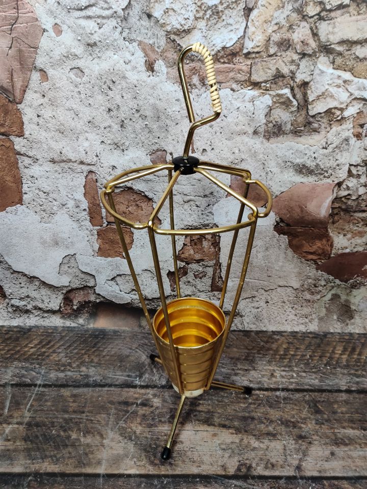 Vintage Dielenmöbel Set Nierenspiegel Wandgarderobe Schirmständer in Olfen