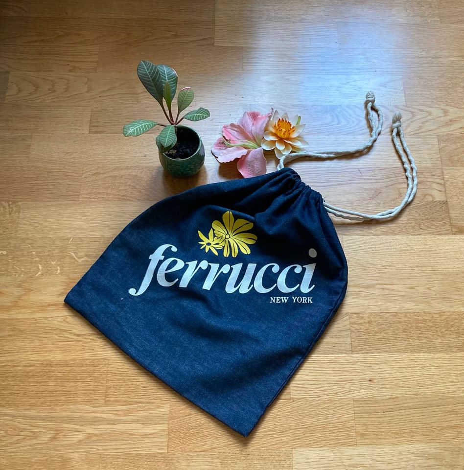 Vintage 80‘s Original FERRUCCI New York Tasche Beutel Jeans Retro in Frankfurt am Main