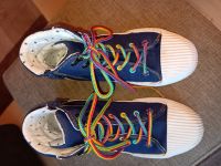 Next hohe Sneaker wie Chucks 36,5 (UK Gr.4) bunt und dunkelblau Wandsbek - Gartenstadt Vorschau