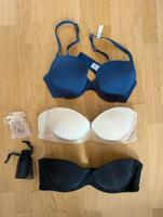 trägerlose h&m BH's, creme&schwarz; Esprit BH, blau, Gr. 70/75 B Hessen - Künzell Vorschau