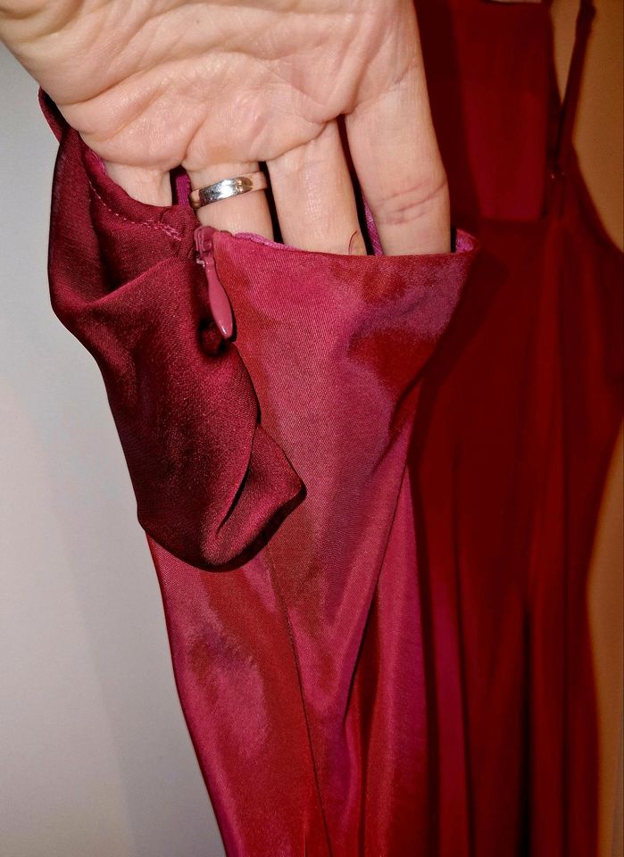 Festliches Chiffon- Kleid mit Stola in Gr.40 pink/rot in Weimar