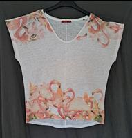 #edc T-Shirt Flamingo mit Leinen Größe S Hessen - Espenau Vorschau