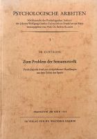 Kohl, Zum Problem der Sensumotorik (Diss., 1956, inkl. Versand) Hessen - Bad Homburg Vorschau