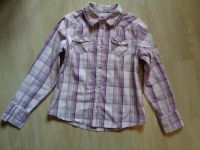 Bluse Tunika lila kariert LOGG H&M Gr. 128 Topzustand Saarland - Schiffweiler Vorschau